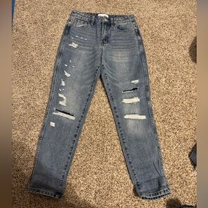 Distressed Blue Jeans for Women